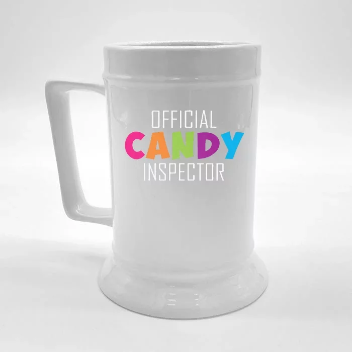 Candy Inspector Funny Halloween Candy Costume Front & Back Beer Stein