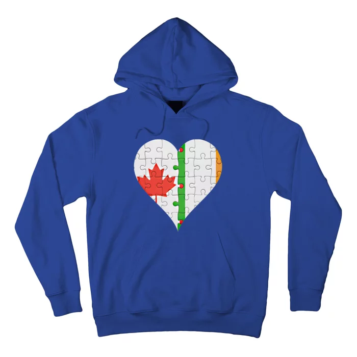 Canadian Irish Flag Heart Gift Hoodie