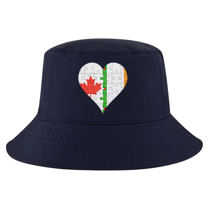 Canadian Irish Flag Heart Gift Cool Comfort Performance Bucket Hat