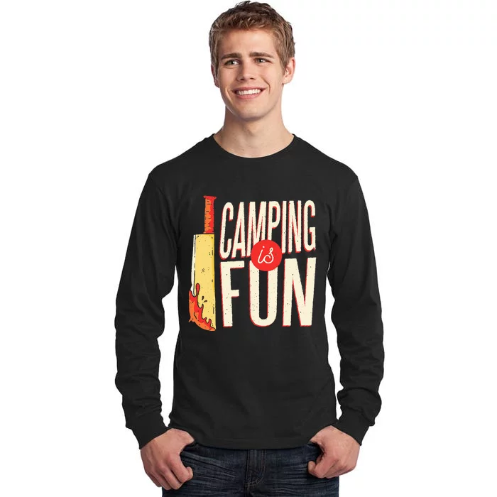 Camping Is Fun Horror Theme Tall Long Sleeve T-Shirt