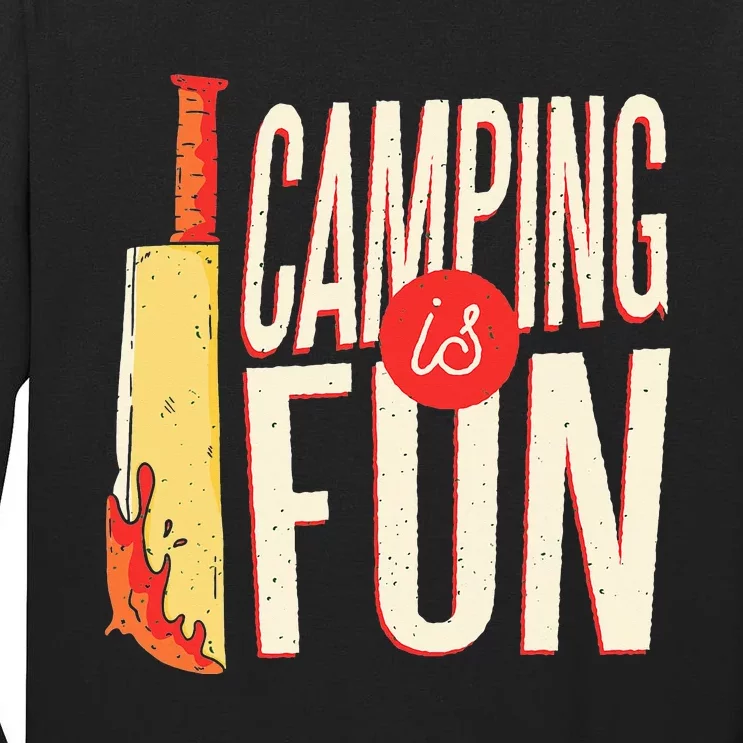 Camping Is Fun Horror Theme Tall Long Sleeve T-Shirt