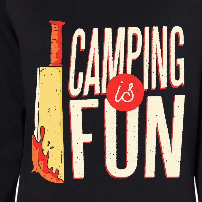 Camping Is Fun Horror Theme Womens California Wash Sweatshirt