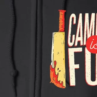 Camping Is Fun Horror Theme Full Zip Hoodie