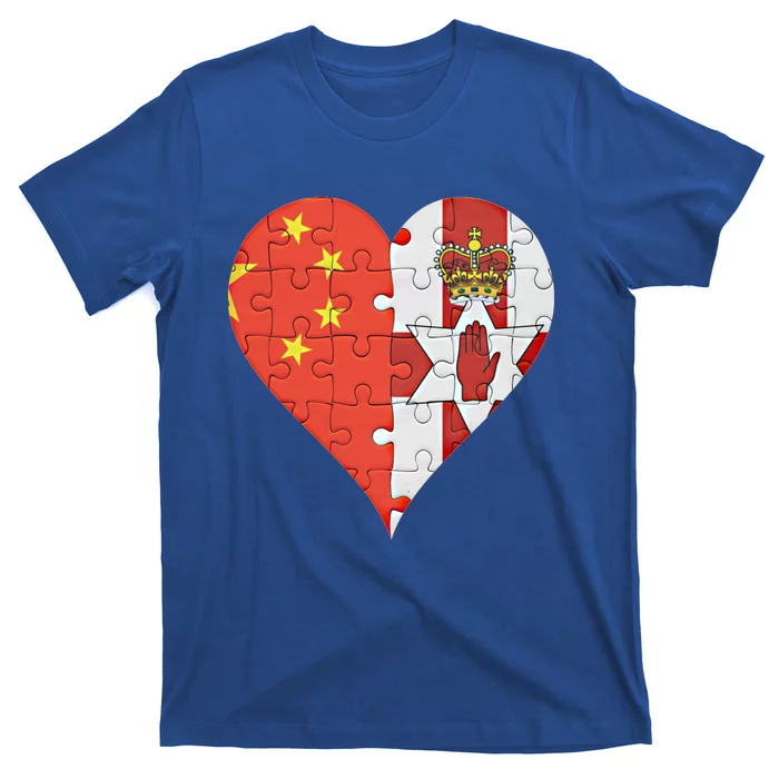 Chinese Irish Flag Heart Great Gift T-Shirt