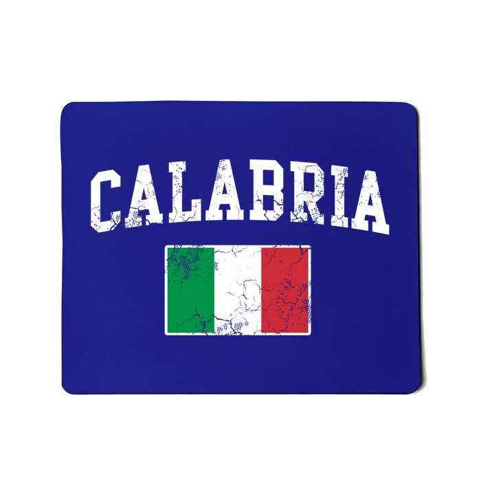 Calabria Italy Flag Italia Italian Vintage Distressed Gift Mousepad