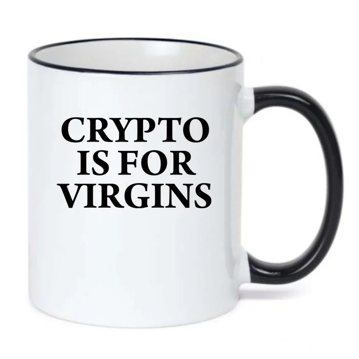 Crypto Is For Virgins Black Color Changing Mug