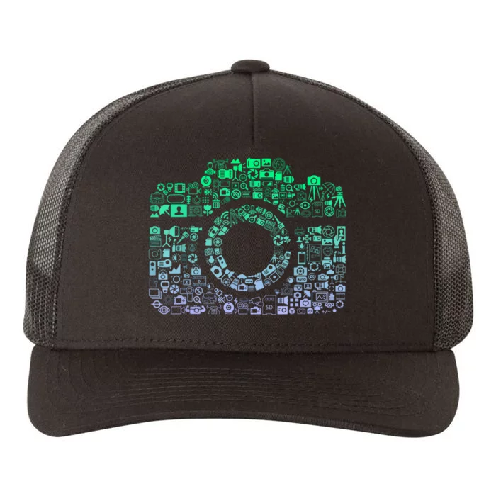 Camera Iconography For Photographer Boy Photography Yupoong Adult 5-Panel Trucker Hat