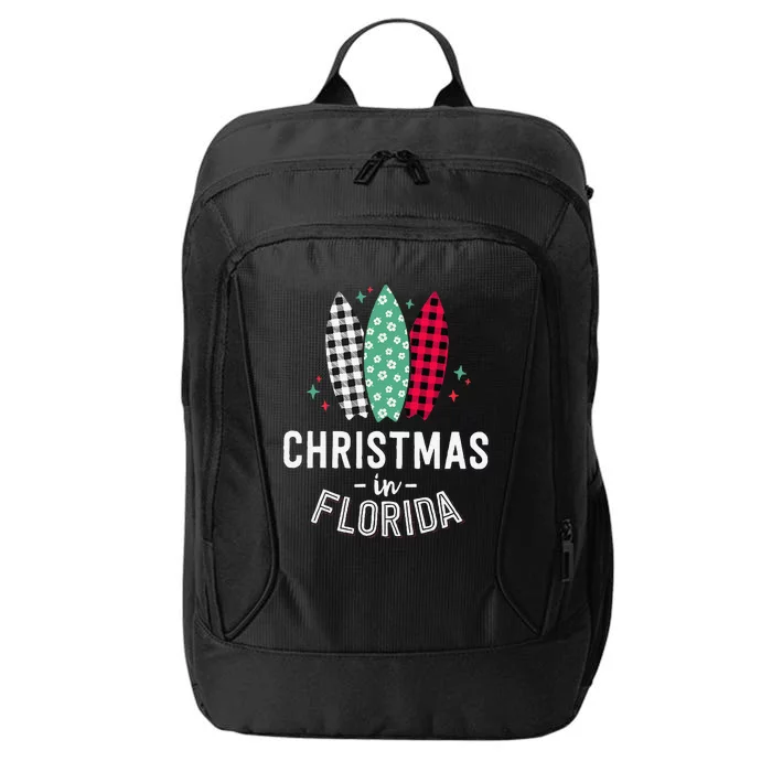 Christmas In Florida Family Vacation Tropical Beach Xmas City Backpack