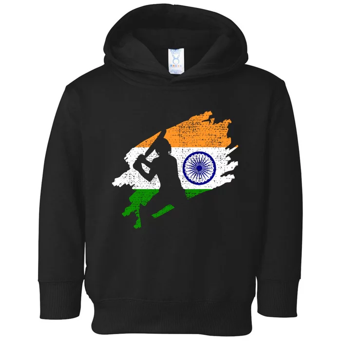 Cricket India Flag Jersey Vintage Gift Toddler Hoodie