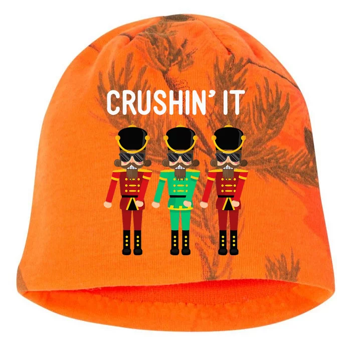 Crushin It Flossing Nutcracker Christmas Dance Kati - Camo Knit Beanie