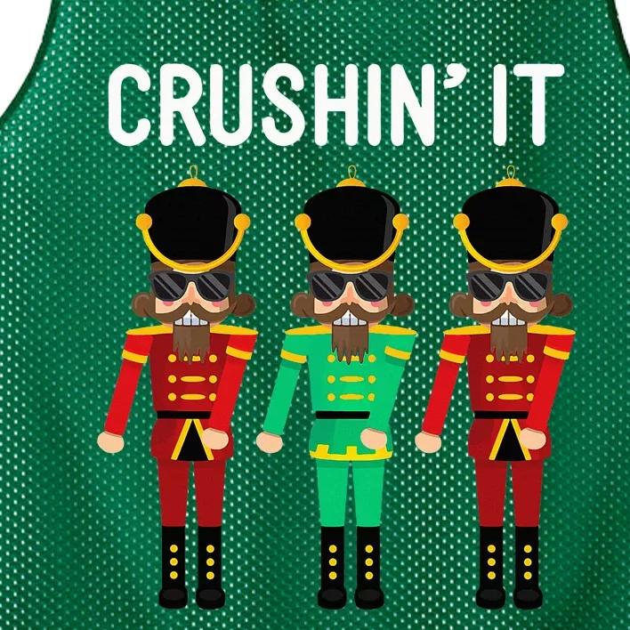 Crushin It Flossing Nutcracker Christmas Dance Mesh Reversible Basketball Jersey Tank