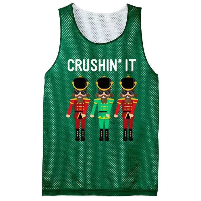 Crushin It Flossing Nutcracker Christmas Dance Mesh Reversible Basketball Jersey Tank