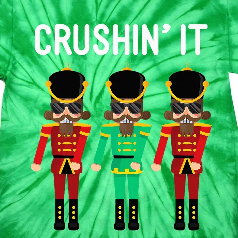 Crushin It Flossing Nutcracker Christmas Dance Tie-Dye T-Shirt