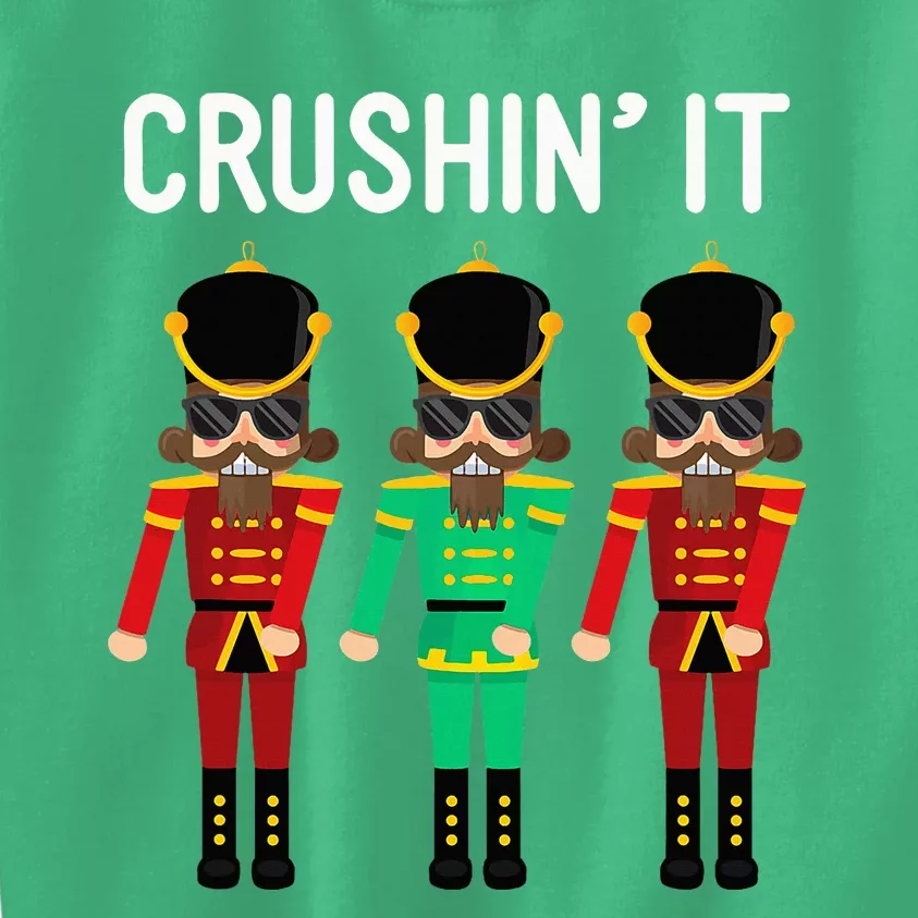 Crushin It Flossing Nutcracker Christmas Dance Kids Sweatshirt