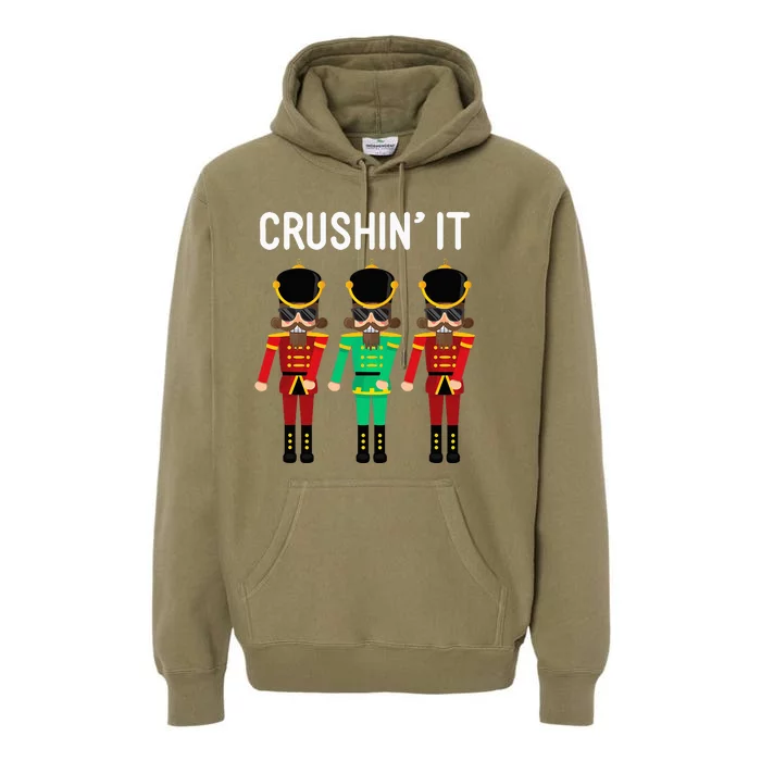 Crushin It Flossing Nutcracker Christmas Dance Premium Hoodie