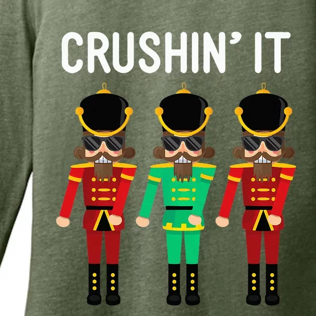 Crushin It Flossing Nutcracker Christmas Dance Womens CVC Long Sleeve Shirt