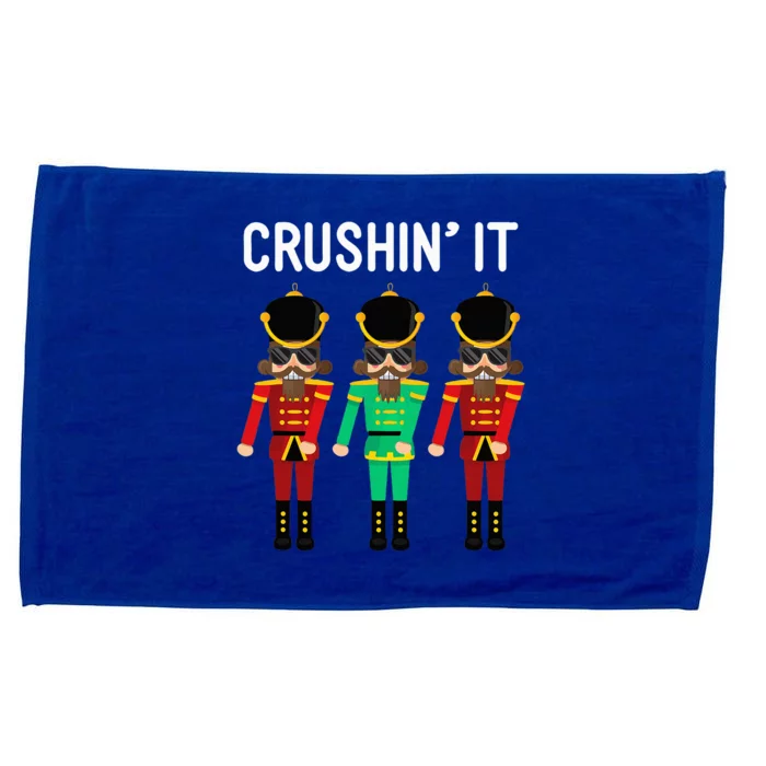 Crushin It Flossing Nutcracker Christmas Dance Microfiber Hand Towel