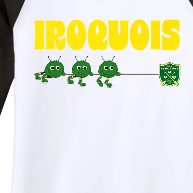 CEL Iroquois Fuzzy Tug Of War Premium Women's Tri-Blend 3/4-Sleeve Raglan Shirt