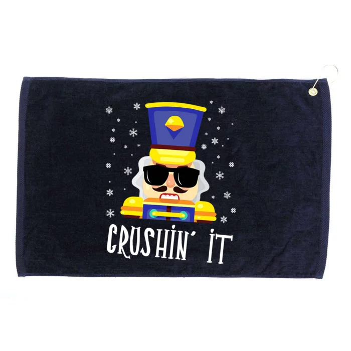 Crushin It Flossing Nutcracker Christmas Dance Grommeted Golf Towel