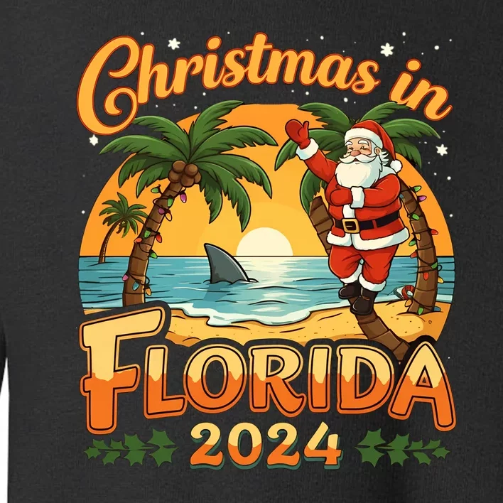 Christmas In Florida 2024 Family Vacation Toddler Sweatshirt