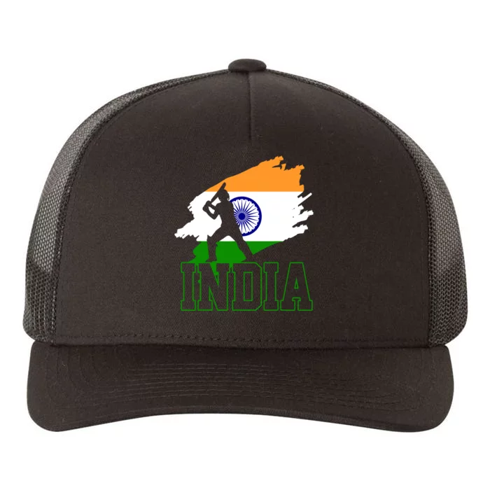 Cricket India Flag Patriotic Player Coach Gift Yupoong Adult 5-Panel Trucker Hat