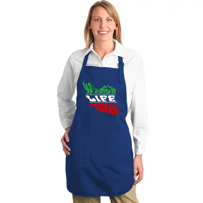 Cute Iranian Flag Of Iran Free Iran Life Freedom Gift Full-Length Apron With Pocket