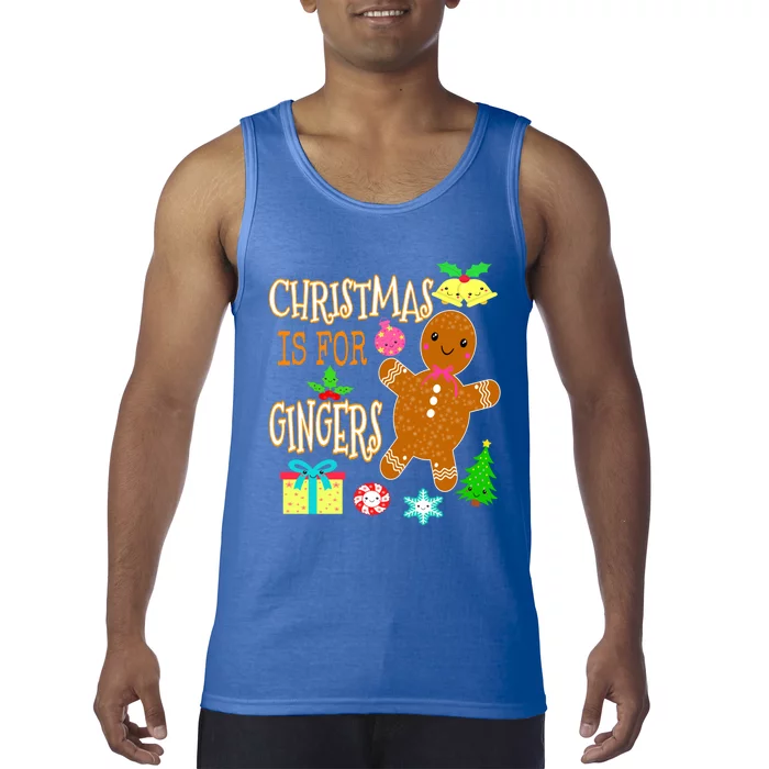 Christmas Is For Gingers Funny Redhead Gift Ginger Pride Gift Tank Top