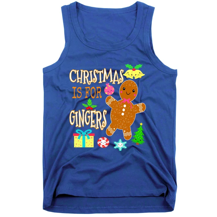 Christmas Is For Gingers Funny Redhead Gift Ginger Pride Gift Tank Top