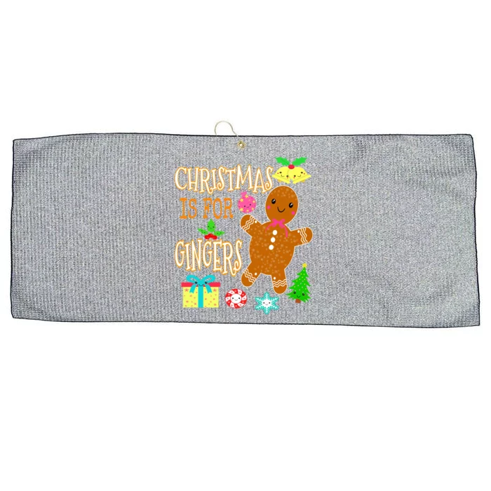 Christmas Is For Gingers Funny Redhead Gift Ginger Pride Gift Large Microfiber Waffle Golf Towel