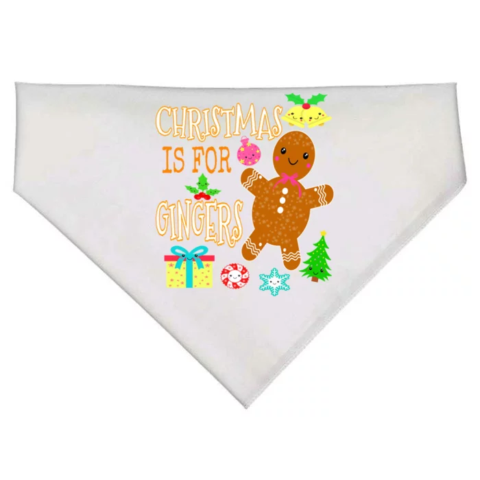 Christmas Is For Gingers Funny Redhead Gift Ginger Pride Gift USA-Made Doggie Bandana