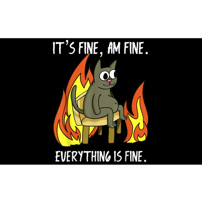 Cat ItS Fine IM Fine Everything Is Fine Bumper Sticker