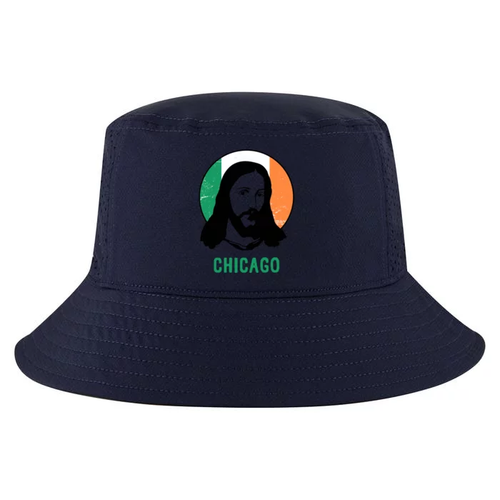 Chicago Ireland Flag Jesus St Patricks Day Meaningful Gift Cool Comfort Performance Bucket Hat