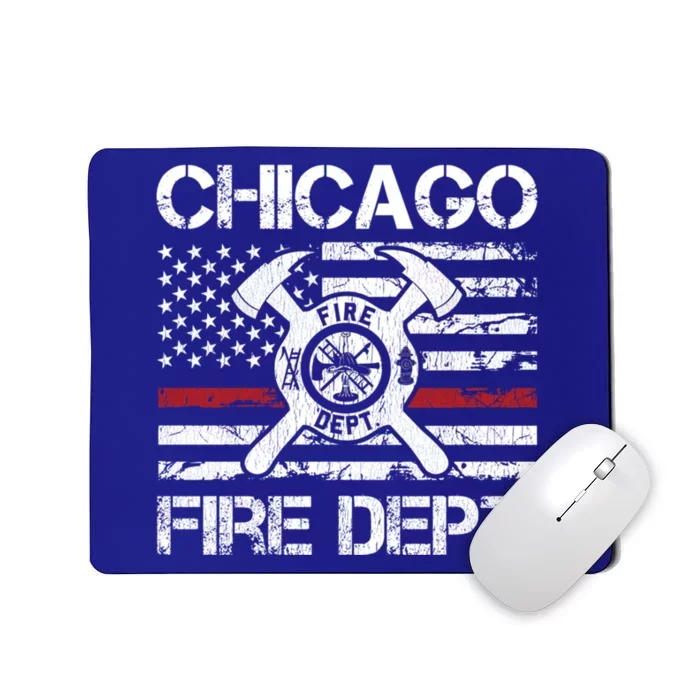 Chicago Illinois Fire Departt Thin Red Line Fire Meaningful Gift Mousepad