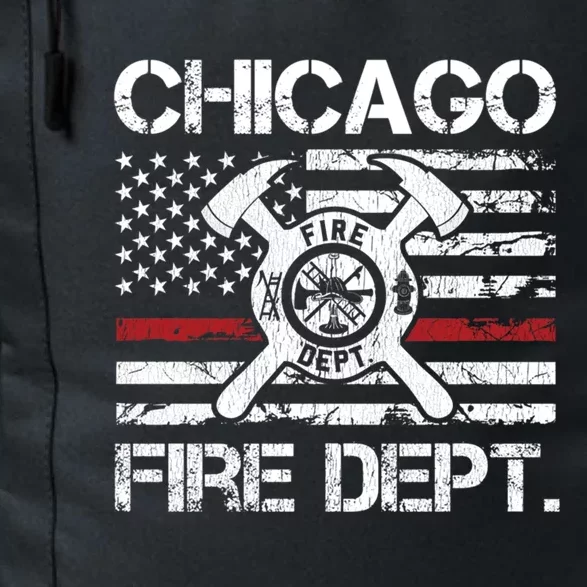 Chicago Illinois Fire Departt Thin Red Line Fire Meaningful Gift Daily Commute Backpack