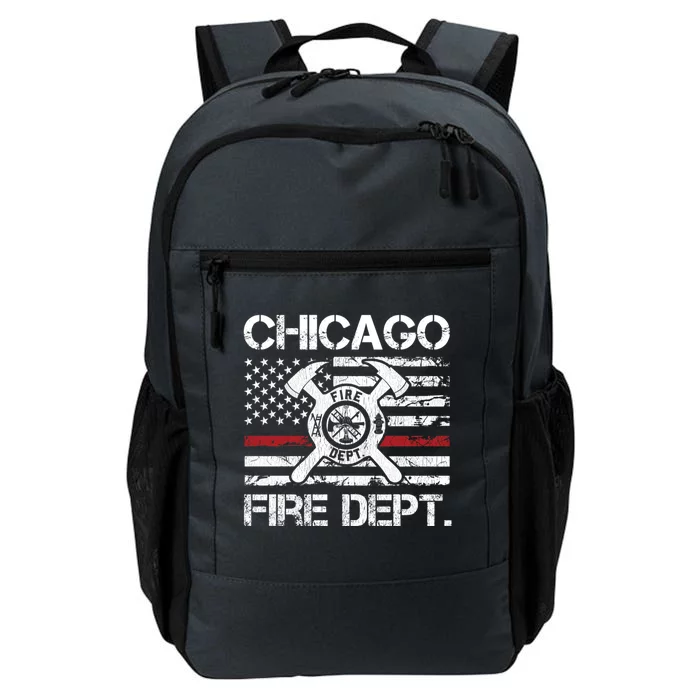 Chicago Illinois Fire Departt Thin Red Line Fire Meaningful Gift Daily Commute Backpack