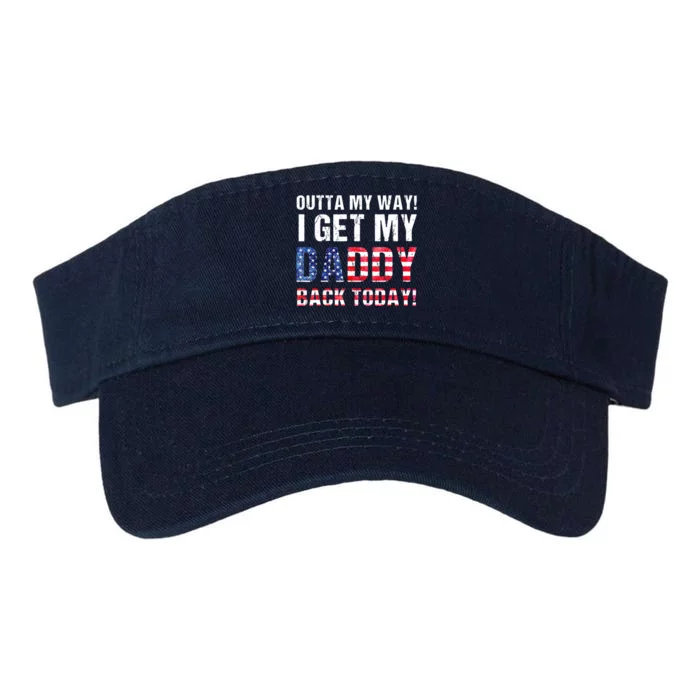 Cool I Get My Daddy Back Today | Funny Military Child Gift Valucap Bio-Washed Visor