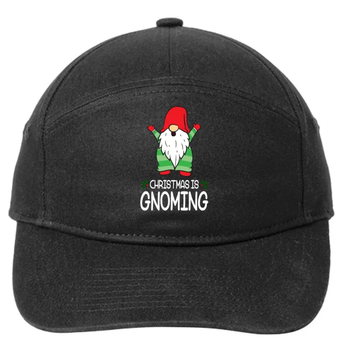 Christmas Is Gnoming 7-Panel Snapback Hat