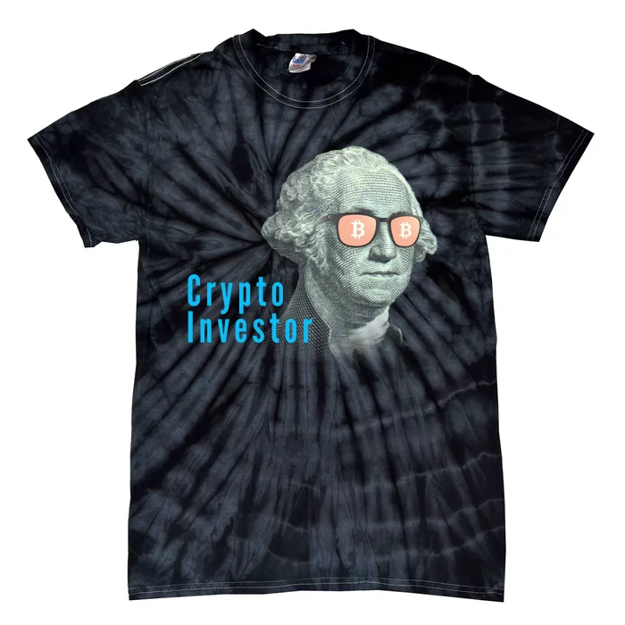 Crypto Investor, George In BTC Glasses, Bitcoin, Blockchain, Cryptocurrency, BTC Tie-Dye T-Shirt