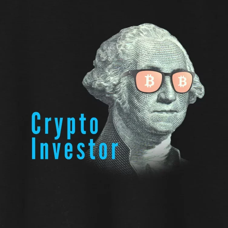 Crypto Investor, George In BTC Glasses, Bitcoin, Blockchain, Cryptocurrency, BTC Women's Crop Top Tee