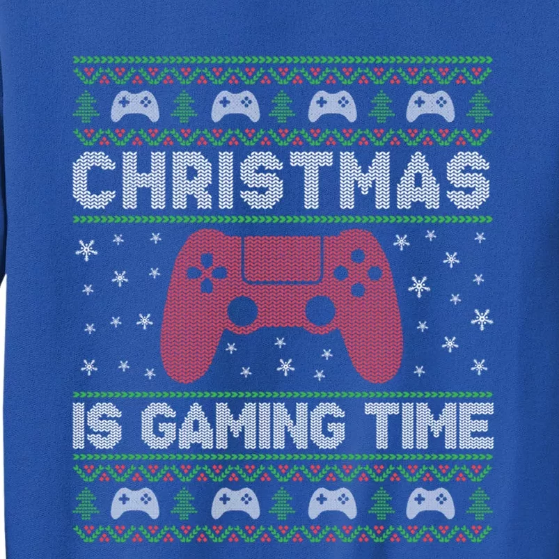 Christmas Is Gaming Time Funny Video Gamer Holiday Christmas Cute Gift Tall Sweatshirt