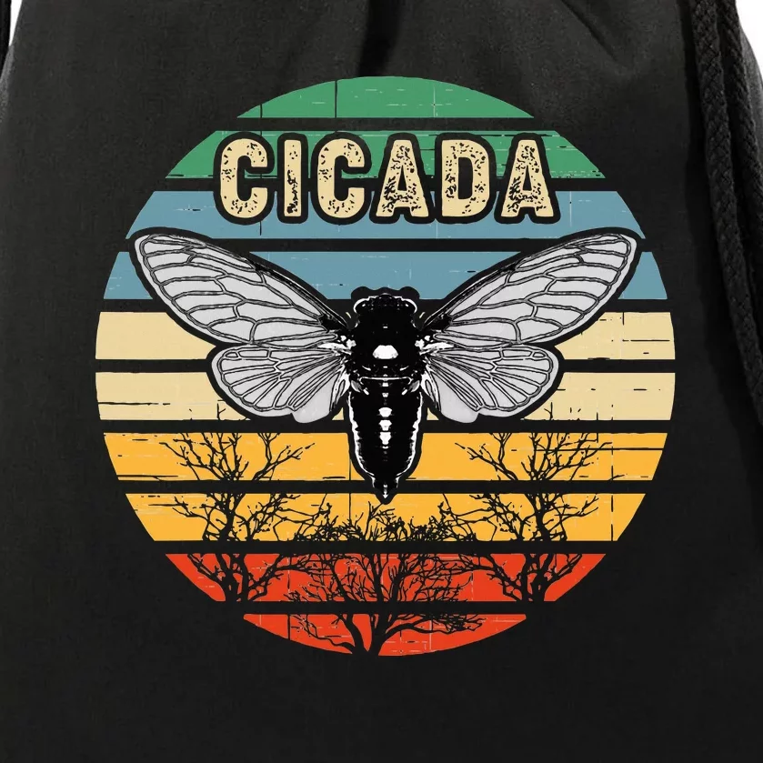 Cicada Insect Great Eastern Brood X 2021 Magicicada Drawstring Bag