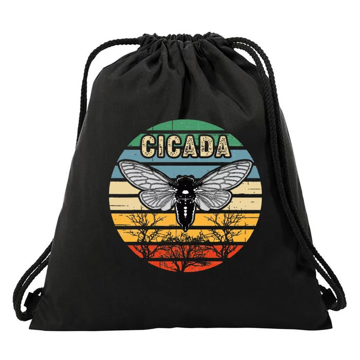 Cicada Insect Great Eastern Brood X 2021 Magicicada Drawstring Bag