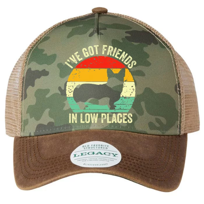 Corgi IVe Got Friends In Low Places Pembroke Welsh Lover Te Legacy Tie Dye Trucker Hat