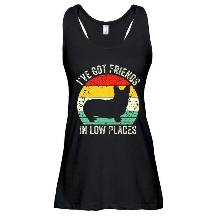 Corgi I've Got Friends In Low Places Pembroke Welsh Lover Ladies Essential Flowy Tank