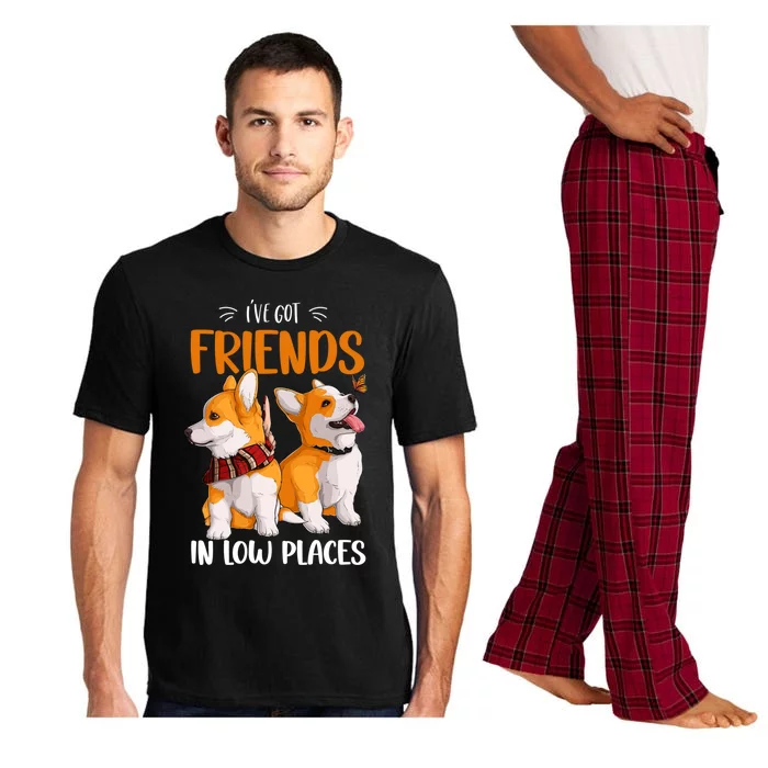 Corgi I've Got Friends In Low Places Pembroke Welsh Lover Gift Pajama Set