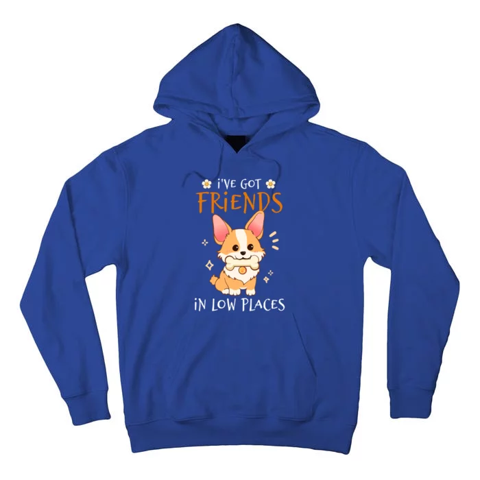 Corgi I've Got Friends In Low Places Pembroke Welsh Lover Great Gift Tall Hoodie