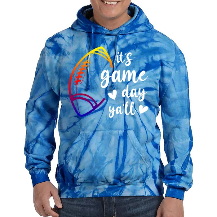 Cute It's Game Day Ya'll Football Great Gift Tie Dye Hoodie