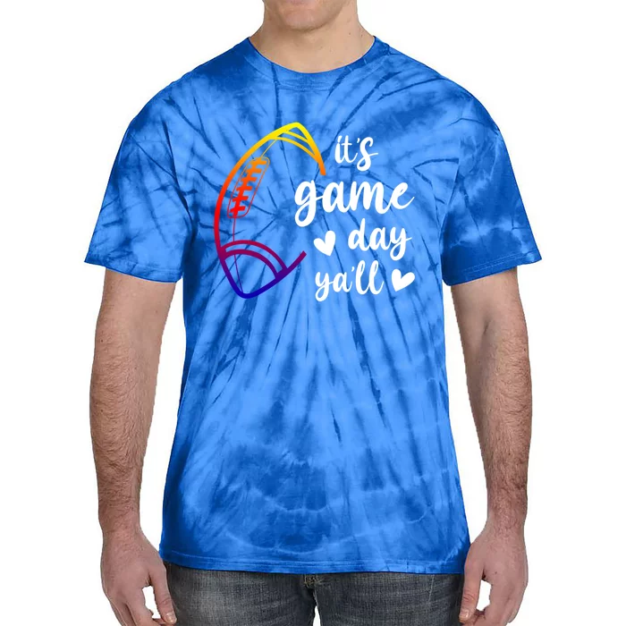 Cute It's Game Day Ya'll Football Great Gift Tie-Dye T-Shirt