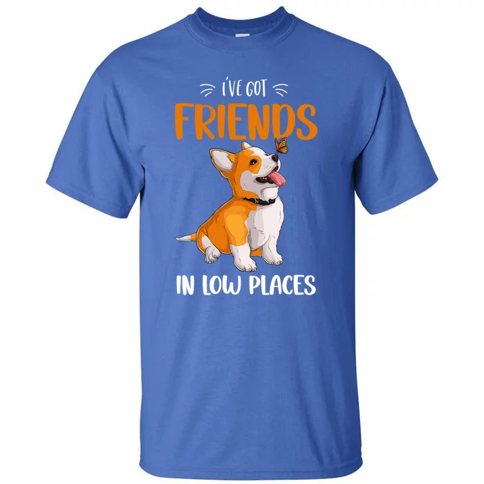 Corgi I've Got Friends In Low Places Pembroke Welsh Lover Gift Tall T-Shirt