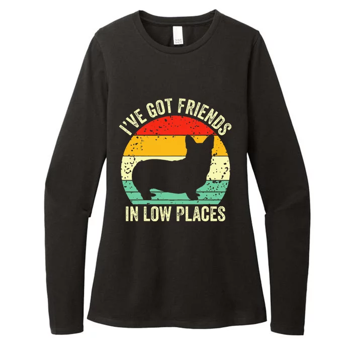 Corgi I've Got Friends In Low Places Pembroke Welsh Lover Womens CVC Long Sleeve Shirt